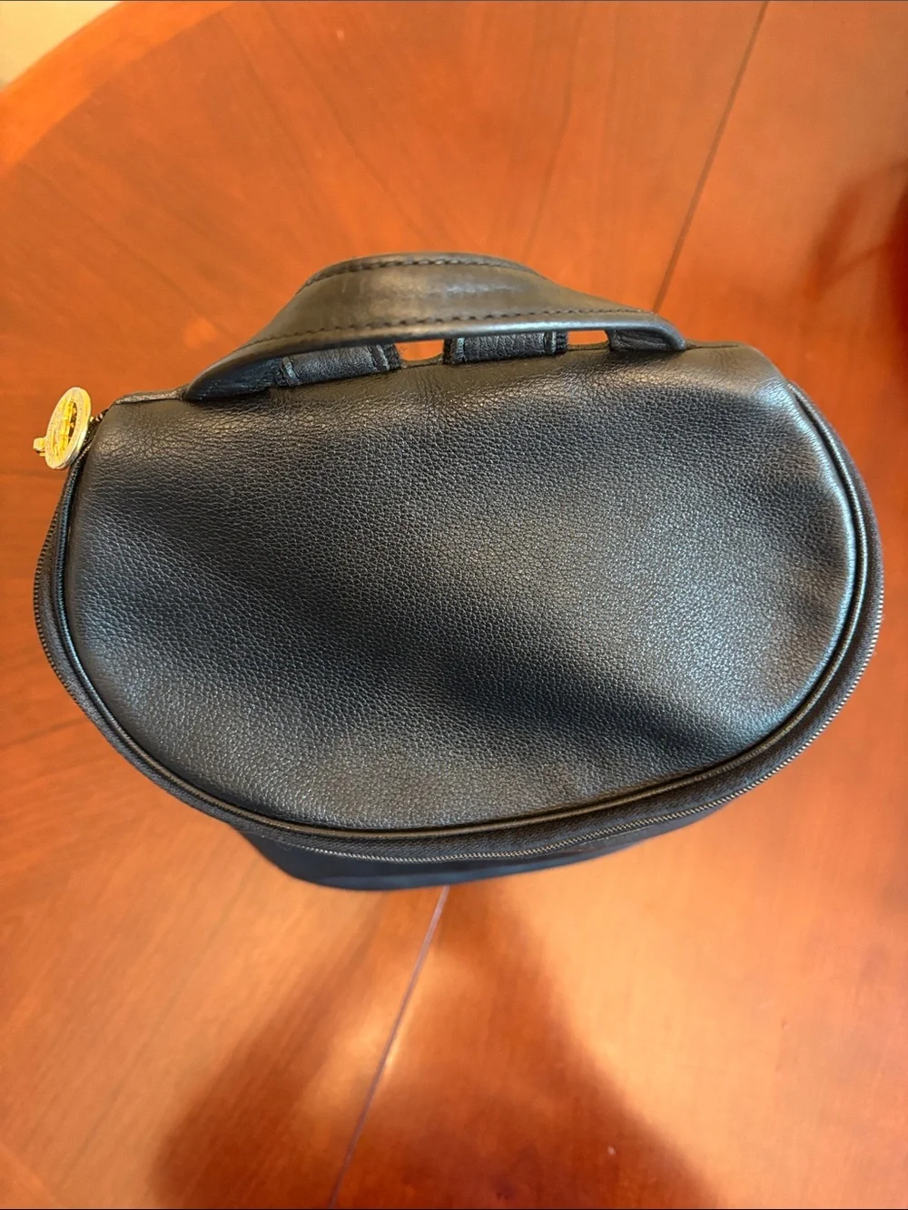 Longchamp Leather Top-Handle Backpack - Black